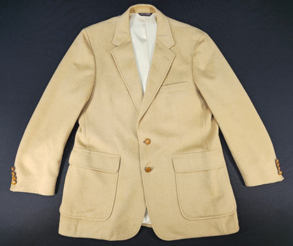 Vintage Pomeroy of Arizona Camel Wool Sport Coat Blazer USA 2 Button‎ Pocket